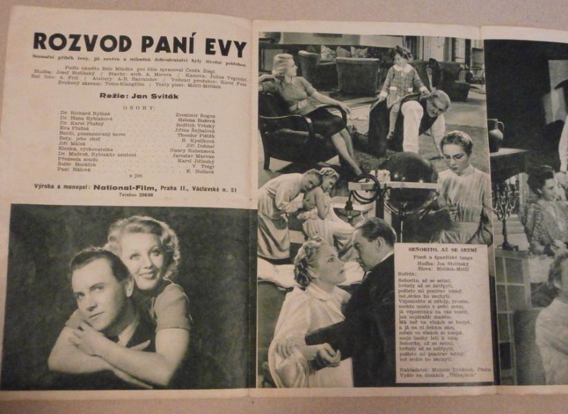 Filmový plakát Rozvod paní Evy 1937