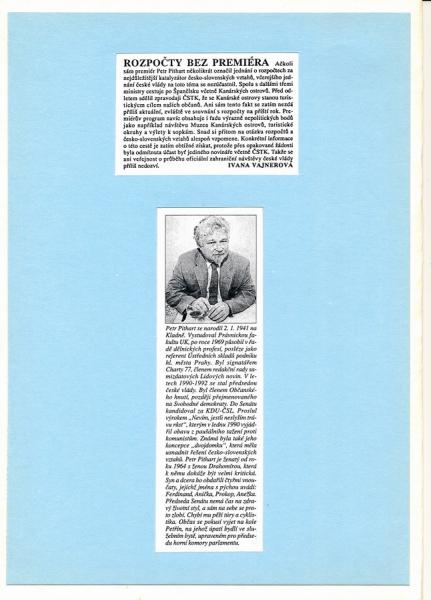 Autogram JUDr. Petr Pithart