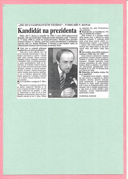 Autogram Jiří Včelař Kotas
