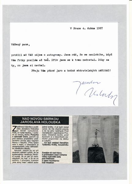 Autogram Jaroslav Holoubek