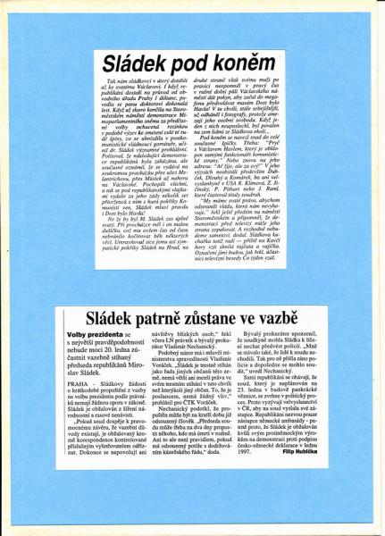 Autogram Miloslav Sládek