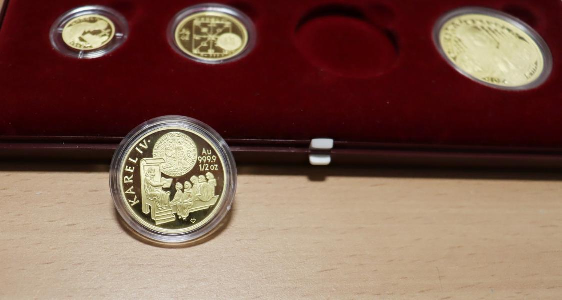 Sada - Zlaté mince Karel IV. 1998 PROOF