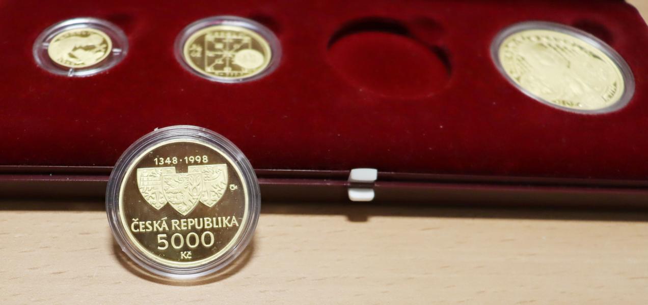 Sada - Zlaté mince Karel IV. 1998 PROOF