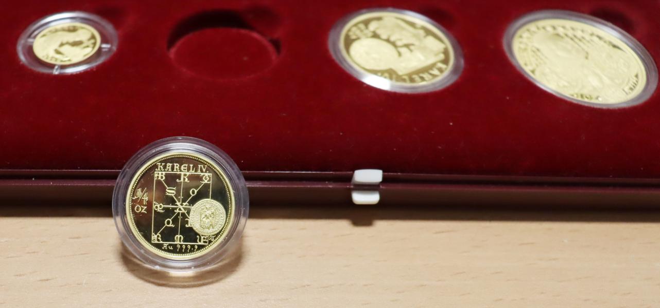 Sada - Zlaté mince Karel IV. 1998 PROOF