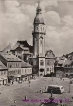 Bílina-Mírové náměstí s radnicí