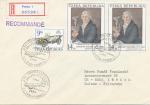 1996 ČR, R dopis+podací lístek,Pof-55,98, 50 výročí 1.letu ČSA Praha-Curych