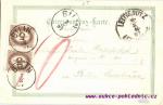 Litoměřice 1897 RU doplatní Mi 4 dvoupáska