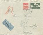 1937 ČSR I, let. dopis do Rakouska, DR VLP Turnov - Liberec