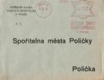1936 frankotyp Praha 1   ÚSTŘEDNÍ BANKA ČESKÝCH SPOŘITELEN