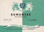 Rumunské bílé konzumní 1959