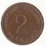 1964D  2 Pfennig