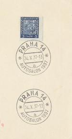 1937 PR 37/150 Praha14 a   Autosalon 1937