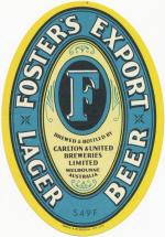 Fosters export lager beer