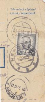 1946 provizorní razítko Nepomyšl