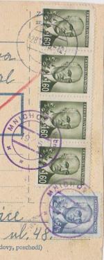 1945 provizorní razítko Mnichov u Vrbna
