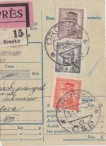 1948 provizorní razítko Oroska
