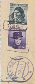 1945 provizorní razítko Želnava