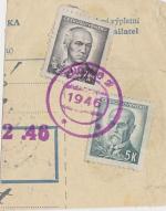 1946 provizorní razítko Znojmo 2