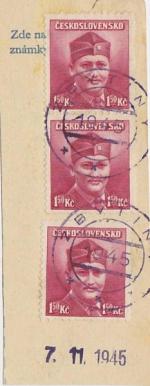 1945 provizorní razítko Zbytiny
