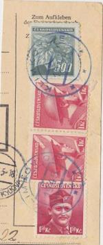 1945 provizorní razítko Klimkovice
