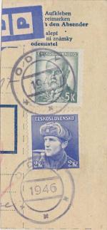 1946 provizorní razítko Odry