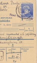 1945 provizorní razítko Nové Sedlo u Lokte