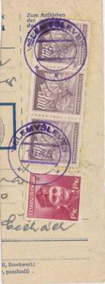 1945 provizorní razítko Velemyšleves