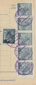 1945 provizorní razítko Postřelmov