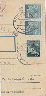 1945 provizorní razítko Podmokly