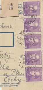 1945 provizorní razítko Pitín