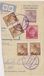 1945 provizorní razítko Pec