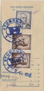 1946 provizorní razítko Studénka