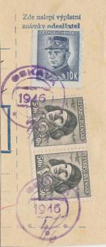 1946 provizorní razítko Oskava