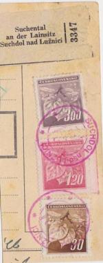 1945 provizorní razítko Suchdol nad Lužnicí