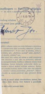 1946 provizorní razítko Poběžovice