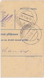 1946 provizorní razítko Přerov 2