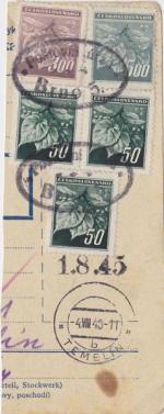1945 poštovní úřad Brno 5
