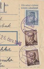 1946 provizorní razítko Velký Uhřínov