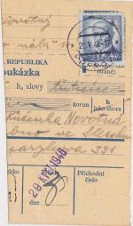 1946 provizorní razítko Vrbno ve Slezsku