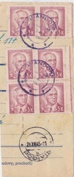 1945 provizorní razítko Grándorf