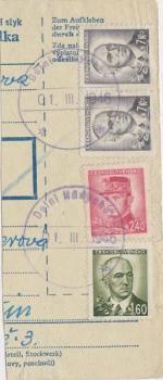 1946 provizorní razítko Dolní Hanychov