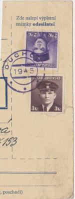 1945 provizorní razítko Duchcov