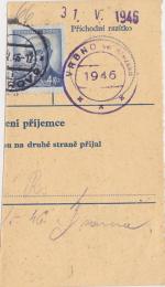 1946 provizorní razítko Vrbno ve Slezsku