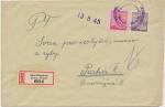 1945 R dopis poštovní úřad Horní Němčí