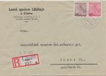 1945 R dopis provizorní razítko Cheb
