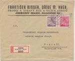 1945 R dopis provizorní razítko Jindřichův Hradec