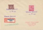 1945 R dopis provizorní razítko Liberec - Růžodol