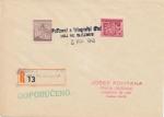 1945 R dopis provizorní razítko poštovní a telegrafní úřad Háj ve Slezsku