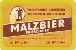 Meiningen - Malzbier Einfachbier 