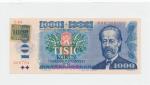 1985, 1000 Kčs série C 86 - lepený kolek